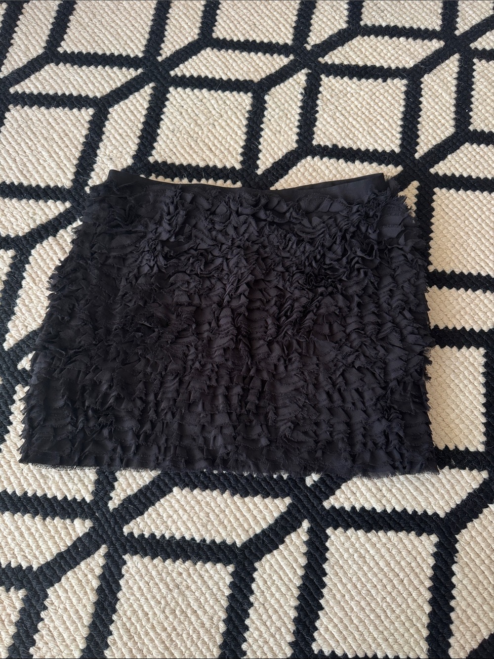 MICHAEL Michael Kors Black Ruffled Mini Skirt